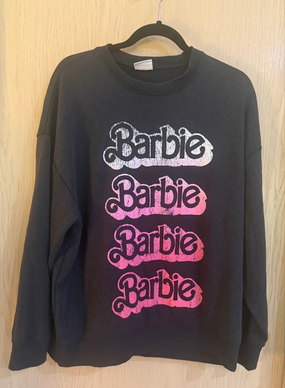 Barbie The Movie Logo Graphic Sweatshirt Black Size S